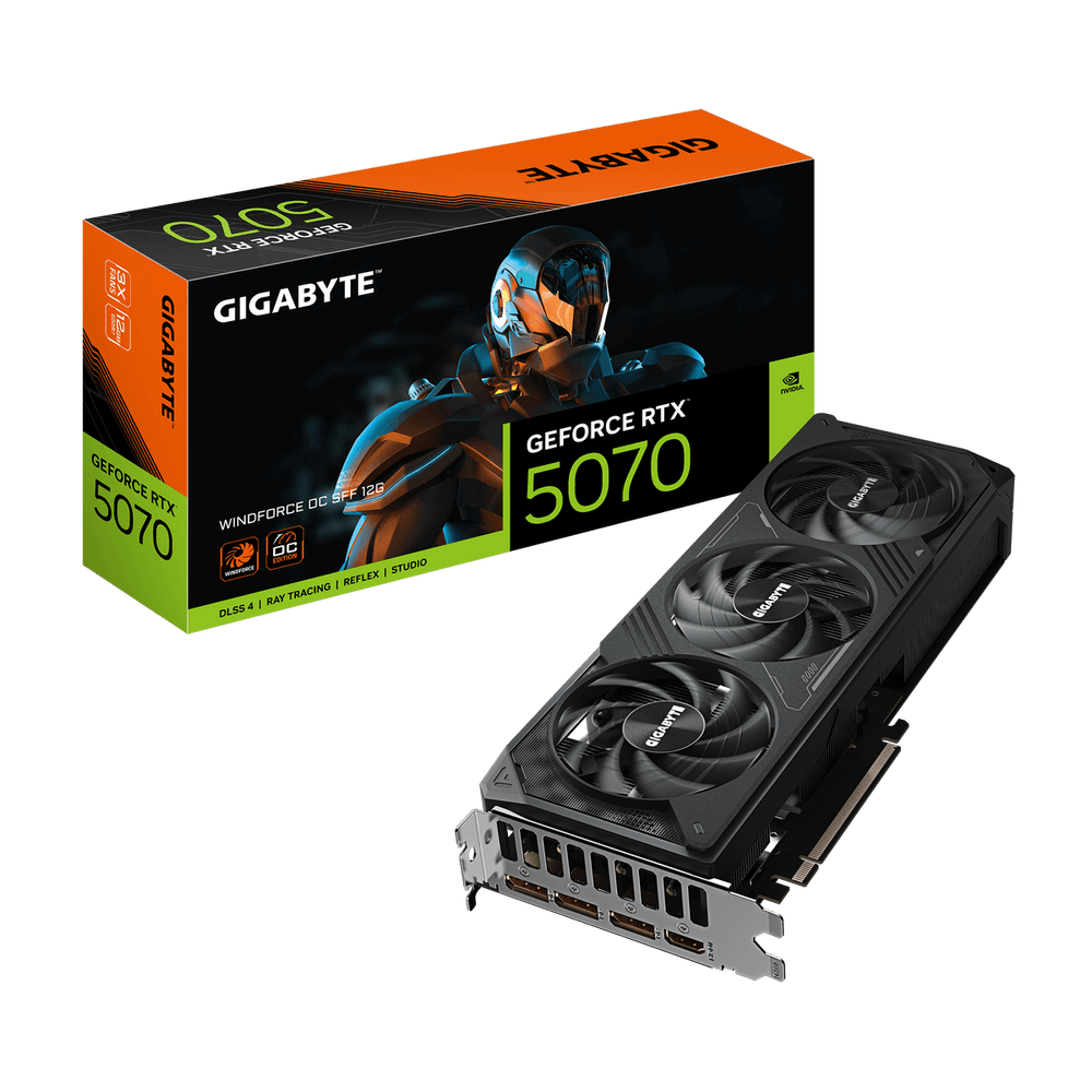 Видеокарта Gigabyte RTX5070 WINDFORCE OC SFF 12GB GDDR7 192bit 3xDP HDMI 3FAN RTL
