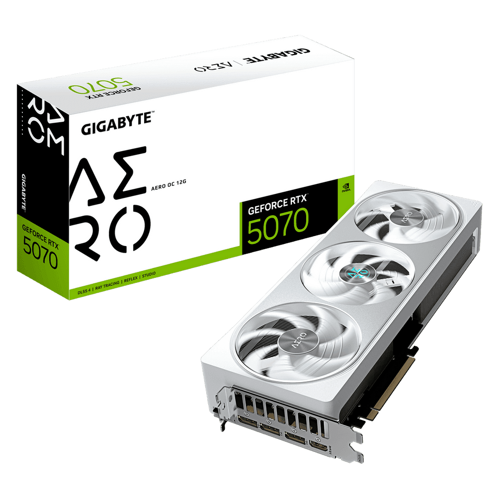 Видеокарта Gigabyte RTX5070 AERO OC 12GB GDDR7 192bit 3xDP HDMI 3FAN RTL