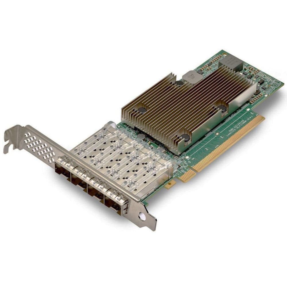 Сетевой адаптер Broadcom NetXtreme P425G (BCM957504-P425G) 4x25GbE (25/10GbE), PCIe 4.0 x16, SFP28, BCM57504, Ethernet Adapter