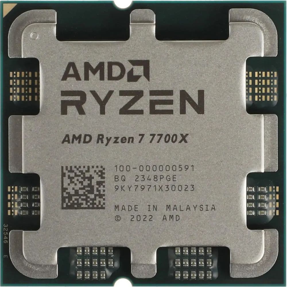 Центральный Процессор AMD RYZEN 7 7700X OEM (Raphael, 5nm, C8/T16, Base 4,50GHz, Turbo 5,40GHz, RDNA 2 Graphics, L3 32Mb, TDP 10