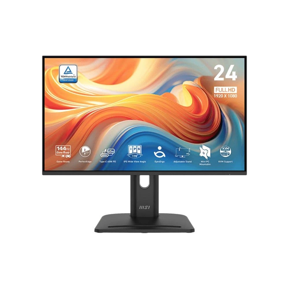 Монитор 23.8" MSI PRO MP245PHG E14 IPS, 1920x1080, 144Hz, 4ms, 300сd/m, 1500:1, HDR | HDMI(2.0), DP(1.2a), Type-C(PD-65W), 2xUS