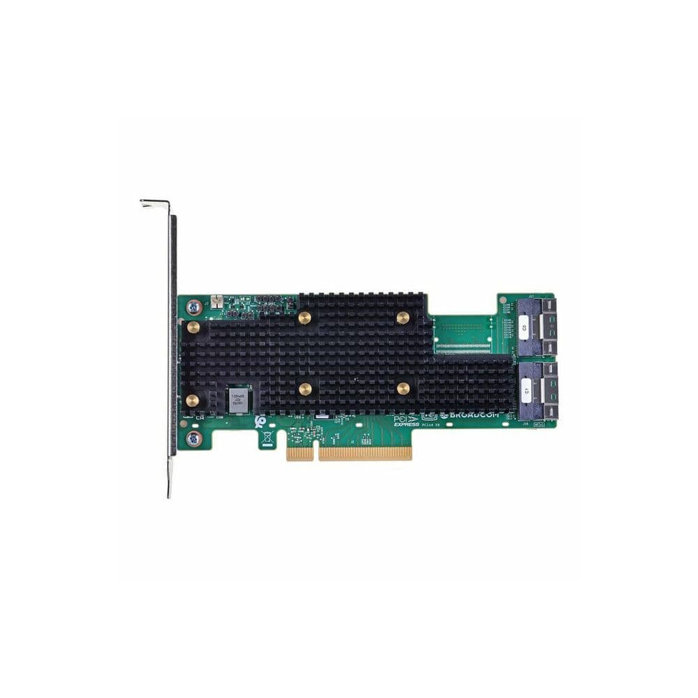 HBA-адаптер Broadcom 9600-16i SGL (05-50111-00) PCIe v4 x8 LP, Tri-Mode SAS/SATA/NVMe 24G HBA, 16port (2*int SFF8654), SAS4016