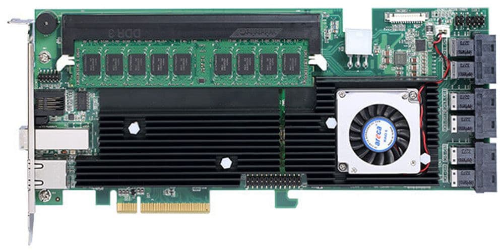 RAID-контроллер Areca ARC-1883ix-24 PCIe 3.0 x8 Full Profile, SAS/SATA 12G, RAID 0,1,5,6,10,50,60, 28port (6*int SFF8643 + 1*ext