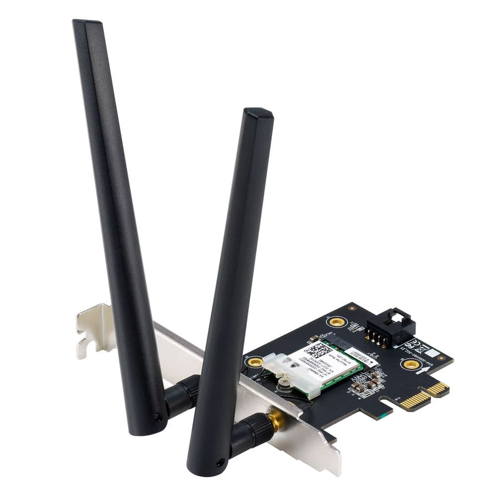 Адаптер беспроводной связи (Wi-Fi) ASUS PCE-AX1800 WiFi 6 Bluetooth 5.2 1201Mbps+574Mbps 5GHz/2.4GHz (90IG07A0-MO0B00)