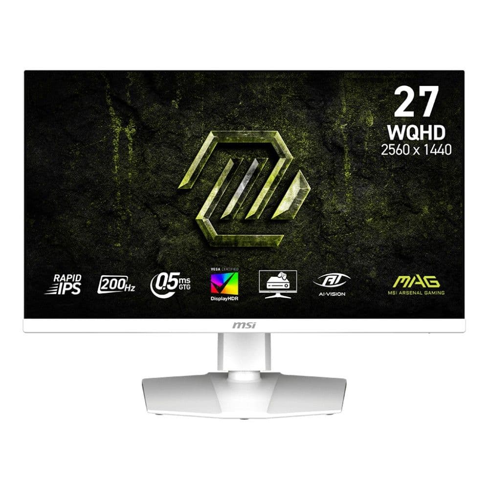 Монитор 27" MSI MAG 274QRFW E20 Rapid IPS, 2560x1440, 200Hz, 0,5ms, 300сd/m, 1000:1, HDR10 | 2xHDMI(2.0b), DP(1.4a) | HAS, Pivo
