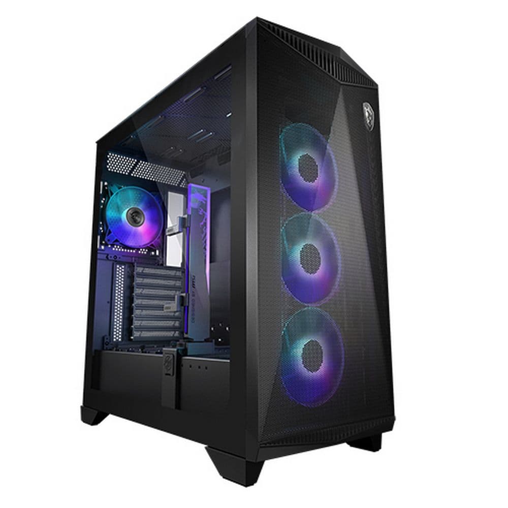 Корпус MSI MPG GUNGNIR 300R AIRFLOW Midi Tower, EATX,2xUSB 3.2 Gen 1, 1xUSB 3.2 Gen2 Type-C,
4x120mm PWM ARGB Fan, ARGB+PWM Con