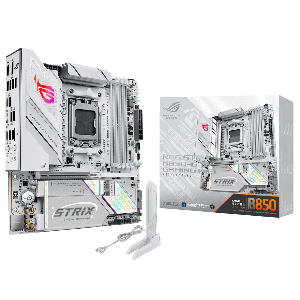 Материнская плата ASUS ROG STRIX B850-G GAMING WIFI AM5 micro-ATX 4xDDR5 PCIEx16 4xM.2 2xUSB-C DP HDMI 2.5GLAN Wi-Fi 7