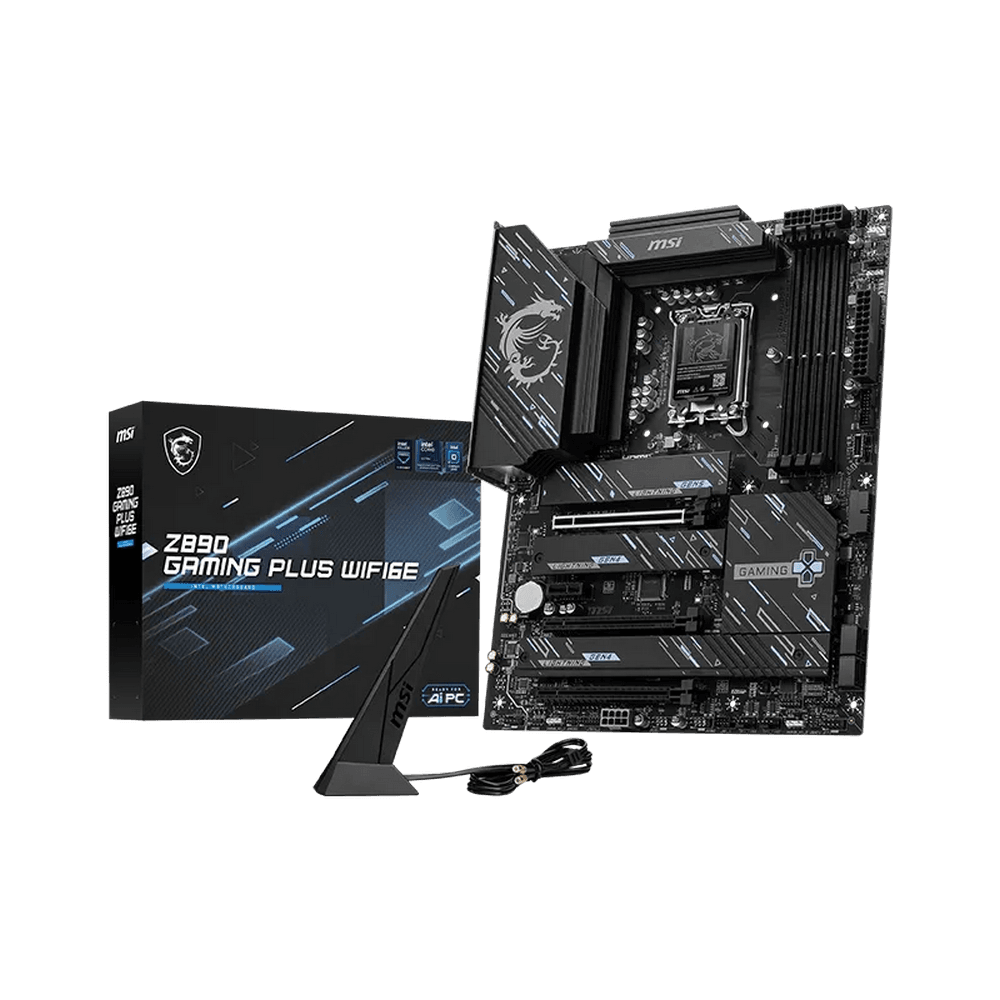 Материнская плата MSI Z890 GAMING PLUS WIFI6E Z890, LGA1851, 4*DDR5, 3*PCIEx16, 1*PCIEx1, 4*M.2, 2*TypeC, 1*USB3.2Gen2, 6*USB3.2