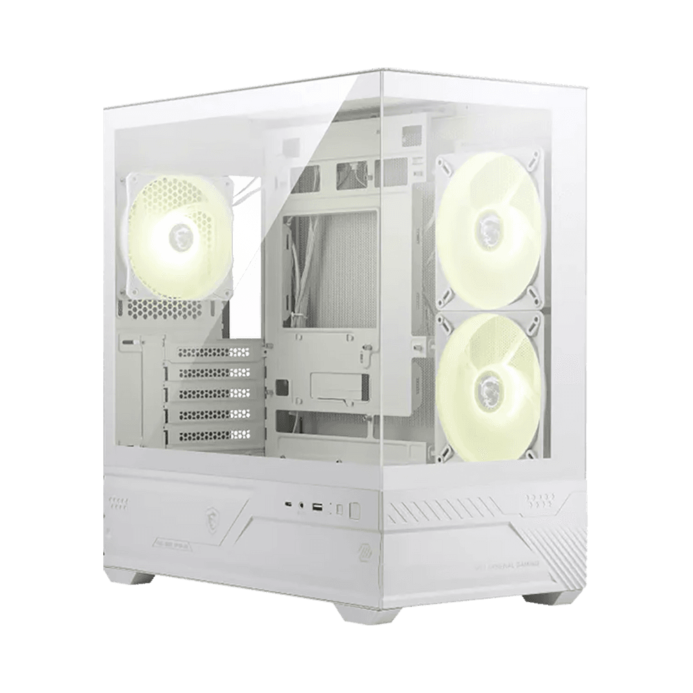 Корпус для ПК MSI MAG PANO M110R WHITE, Micro-ATX, 1xUSB 3.2 Gen 1, 1xUSB 3.2 Gen2x2 Type-C, 2x140mm, ARGB Reverse Blade Fan, 1