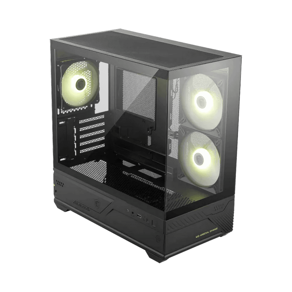 Корпус для ПК MSI MAG Pano M110R, Micro-ATX, 1xUSB 3.2 Gen 1, 1xUSB 3.2 Gen2x2 Type-C, 2x140mm, ARGB Reverse Blade Fan, 1x120mm