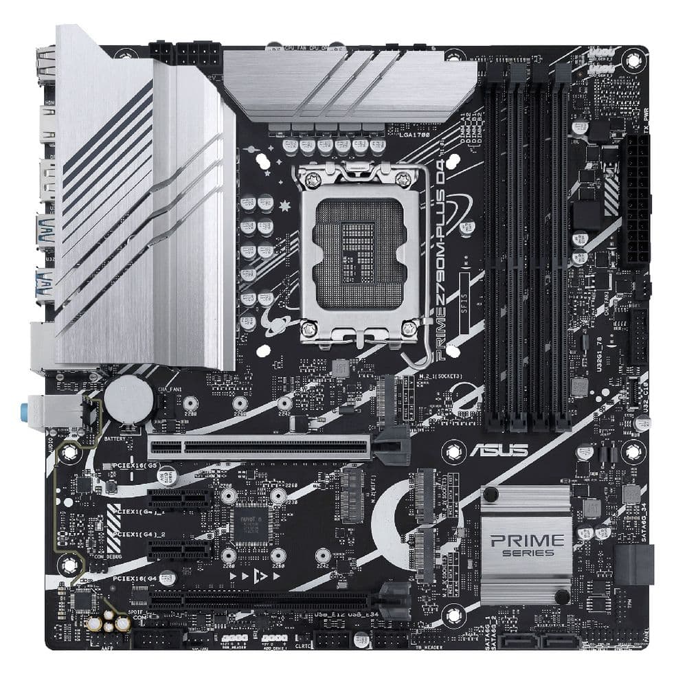 Материнская плата ASUS PRIME Z790M-PLUS LGA1700 mATX 4xDDR5 2xPCIEx16 2xPCIEx1 3xM.2 USB-C DP HDMI GLAN