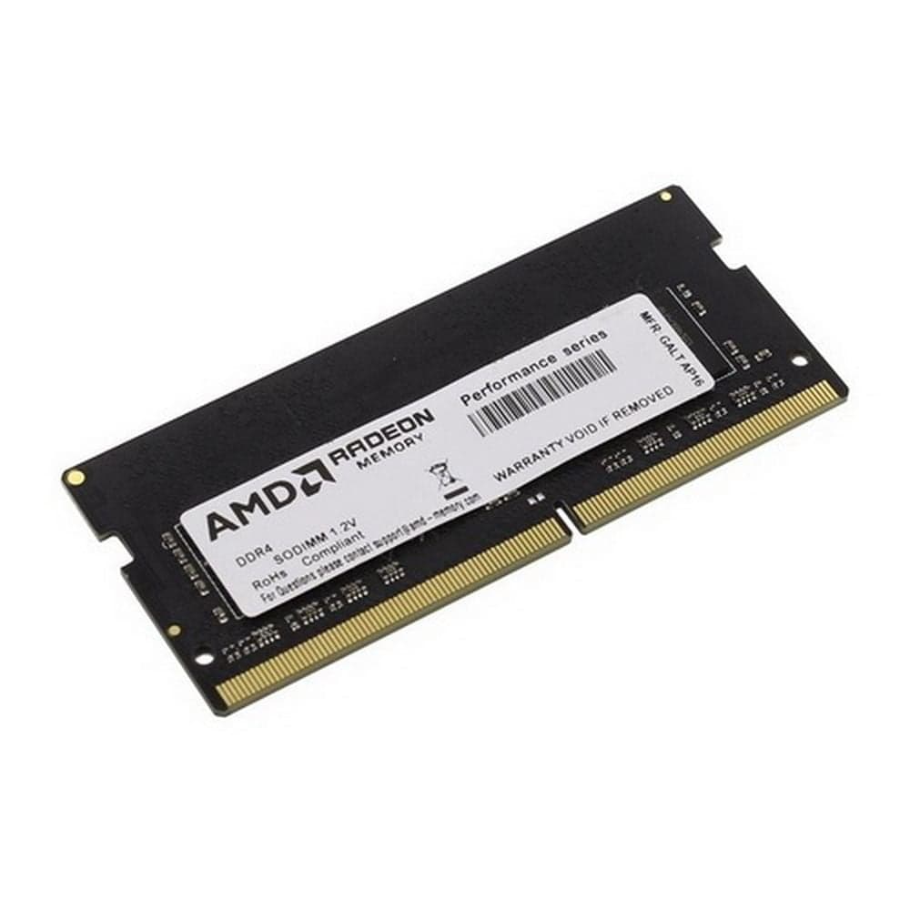 Модуль памяти AMD Radeon R9 Gamers Series Black Gaming Memory R944G3206S1S-U 4GB DDR4 3200 SO DIMM Non-ECC, CL16, 1.2V, RTL (182