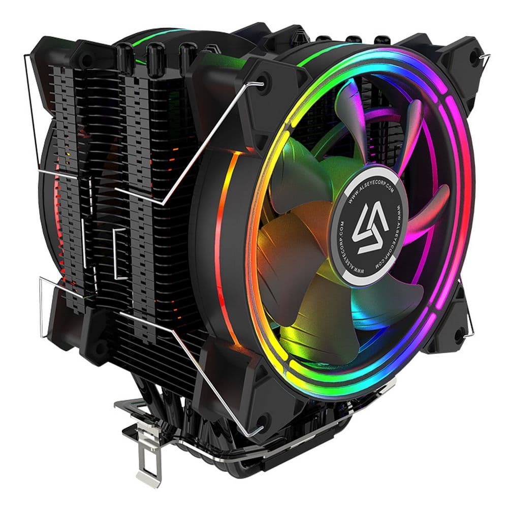 Вентилятор ALSEYE H120D Universal, TDP 200W, Heat Pipe:6mm*6pcs, 8002000RPM, 11.6-35.3dB(A), RGB, RTL 18/