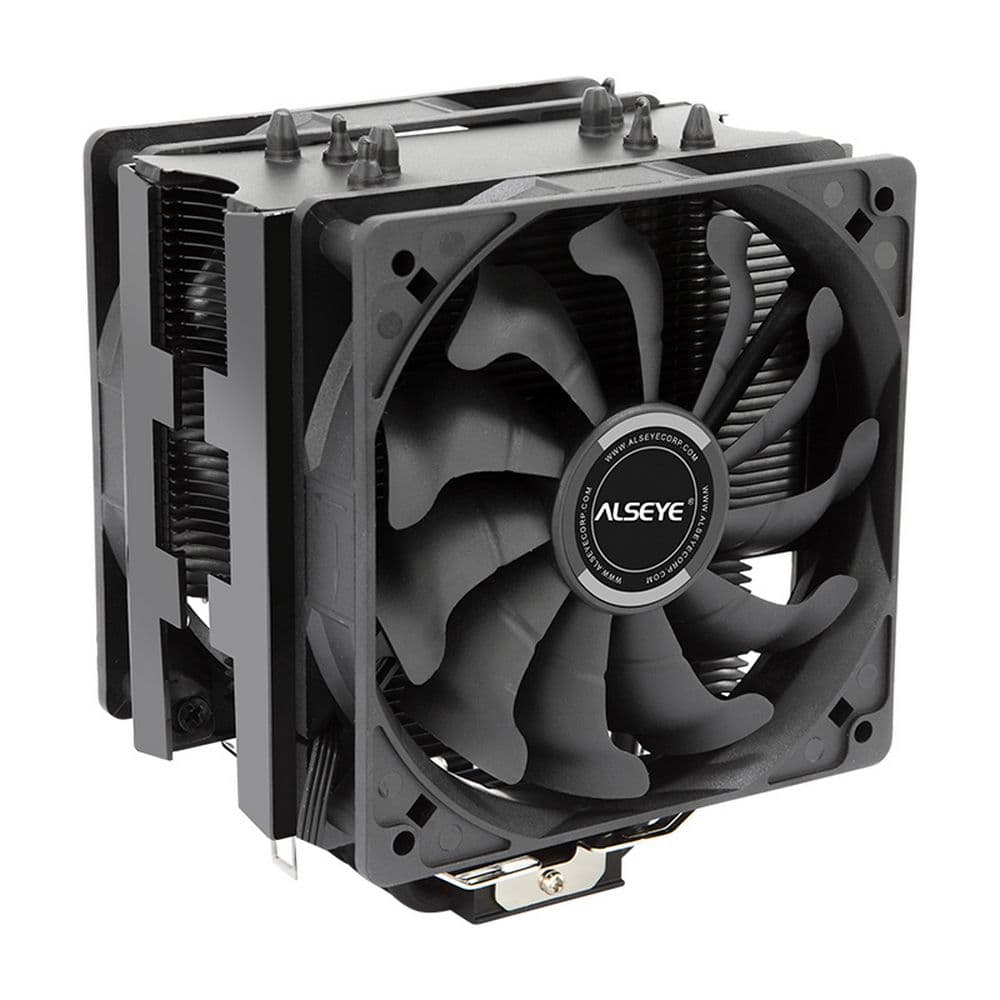 Вентилятор ALSEYE S120D-B Universal, TDP 135W, 2x120FAN, 4 heat pipe, PWM, RTL20