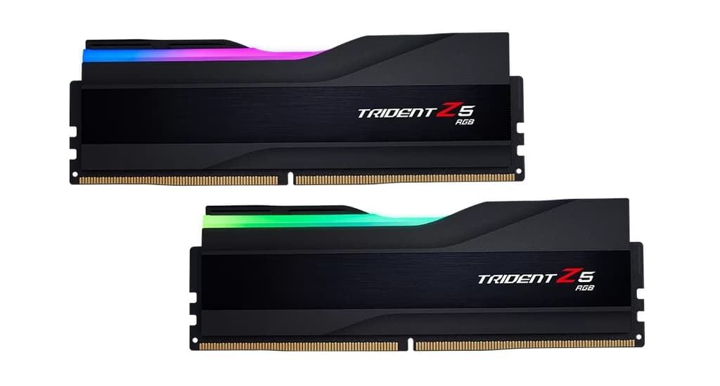 Модуль памяти DDR5 G.SKILL TRIDENT Z5 RGB 64GB (2x32GB) 6000MHz CL28 (28-36-36-96) 1.40V / F5-6000J2836G32GX2-TZ5RK / Black