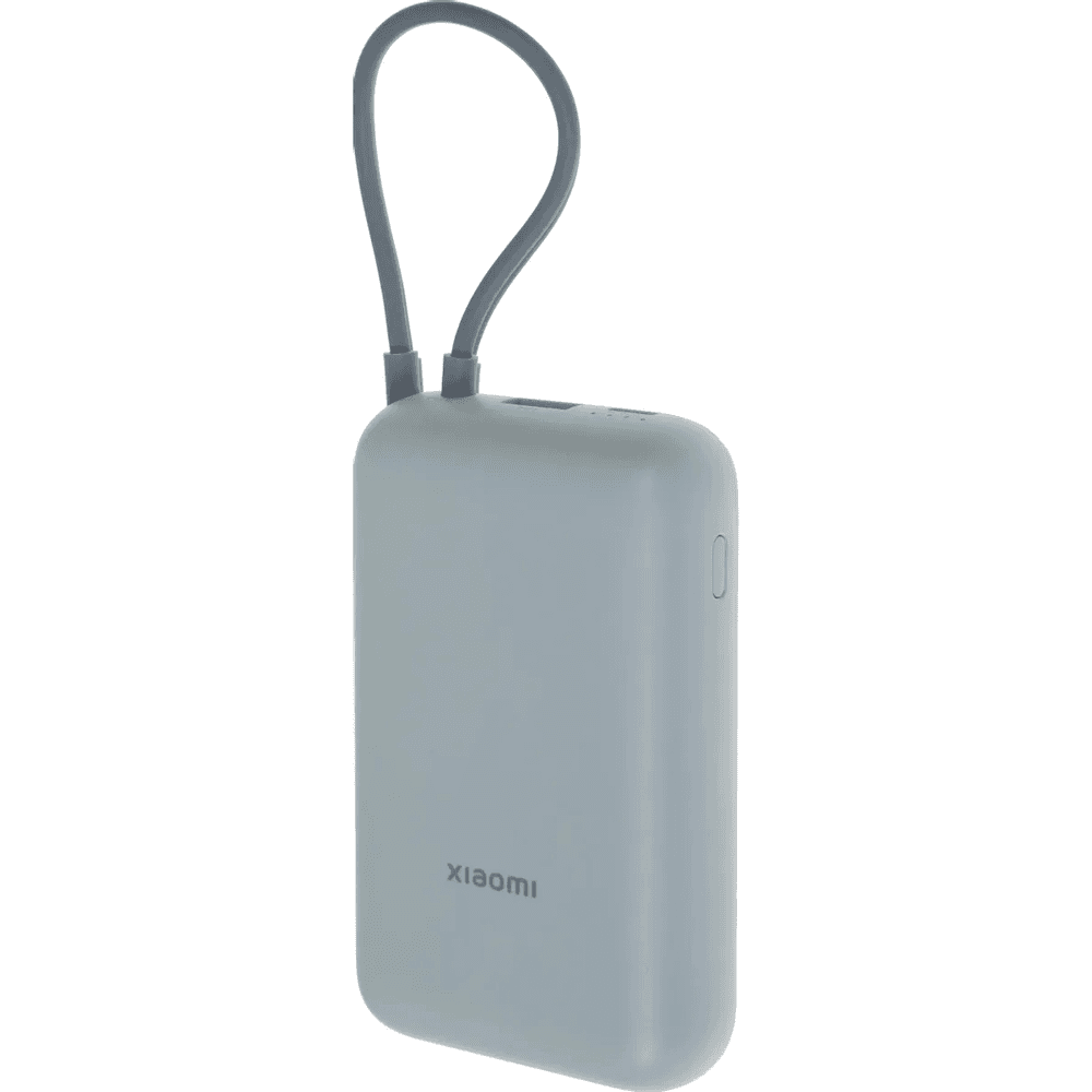 Внешний аккумулятор Xiaomi Power Bank 10000mAh (встроенный кабель) Ледяной синий GL