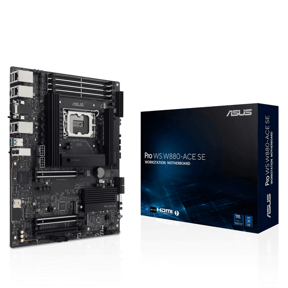 Материнская плата ASUS PRO WS W880-ACE SE LGA 1851 ATX 4xDDR5 3xPCIEx16 4xM.2 Thunderbolt USB-C HDMI VGA 2x2.5GLAN