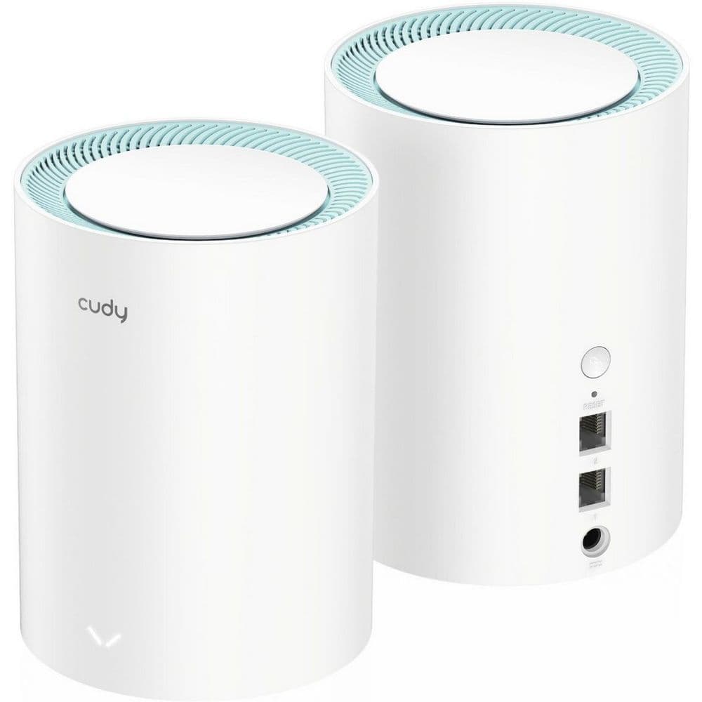 Маршрутизатор CUDY AC1200 Wi-Fi Gigabit Mesh Solution 2-Pack, Chipset MT7621+MT7613B+MT7603, Dual-Band, 867Mbps at 5GHz + 300Mbp