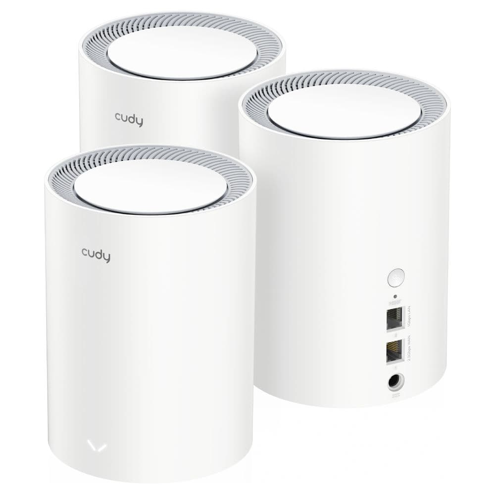 Маршрутизатор CUDY AX1800 Wi-Fi 6 Mesh Solution 3-Pack, Chipset MediaTek, Dual-Band, 802.11ax/ac/a/b/g/n, 1201Mbps at 5GHz + 57