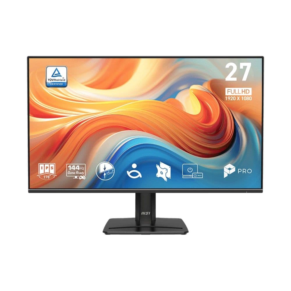 Монитор 27" MSI PRO MP271 E14A IPS, 1920x1080, 144Hz, 4ms, 300сd/m, 1500:1, HDR | VGA, HDMI(2.0), DP(1.2a) |, InPSU, Speakers