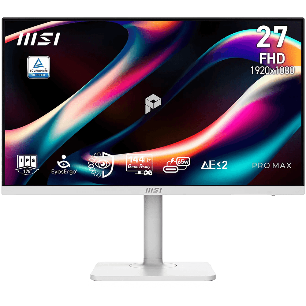 Монитор 27" MSI PRO MAX 271PHW E14 IPS, 1920x1080, 144Hz, 4ms, 300сd/m, 1500:1, HDR | HDMI(2.0b), DP(1.2a), Type-C(PD-65W), 2xU