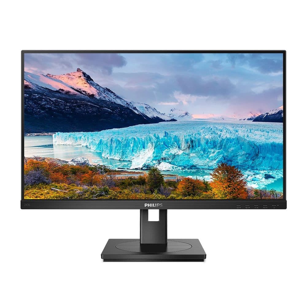 Монитор 23.8" PHILIPS 243S1 IPS, 1920x1080, 75Hz, 4ms, 300сd/m, 1000:1 | HDMI(1.4), DP(1.2), Type-C(PD-65W), 4xUSB | HAS, Pivot